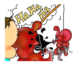 Octopus and funny pals sticker #11290845