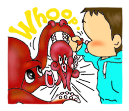 Octopus and funny pals sticker #11290846