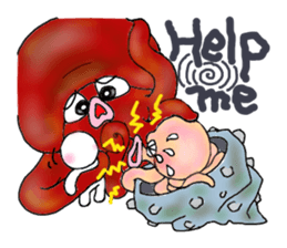 Octopus and funny pals sticker #11290850