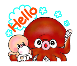 Octopus and funny pals sticker #11290853
