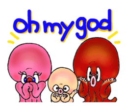 Octopus and funny pals sticker #11290855