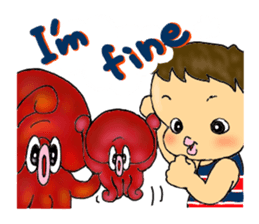 Octopus and funny pals sticker #11290863