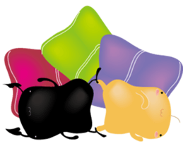 Blacky & penyori sticker #11292045