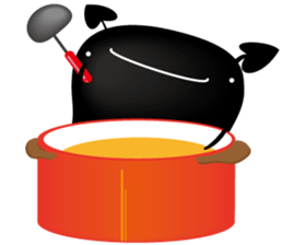 Blacky & penyori sticker #11292056