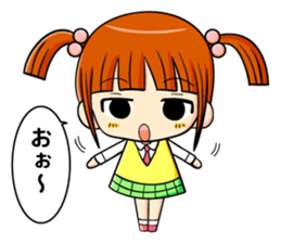 twin tail and daily life sticker #11292440