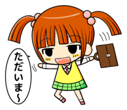 twin tail and daily life sticker #11292449