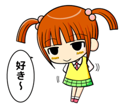 twin tail and daily life sticker #11292467