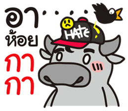 "PUEK" Buffalo with slow life 3 sticker #11293505