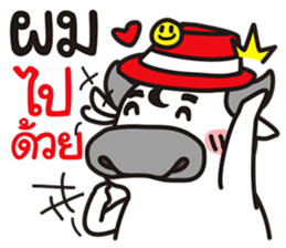 "PUEK" Buffalo with slow life 4 sticker #11294137