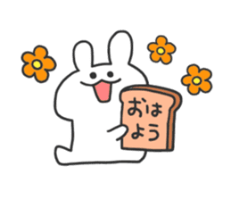 daily phrase with rabbit&food sticker #11295160
