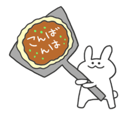 daily phrase with rabbit&food sticker #11295162