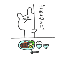 daily phrase with rabbit&food sticker #11295167