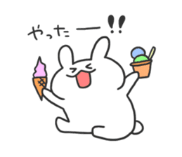 daily phrase with rabbit&food sticker #11295171
