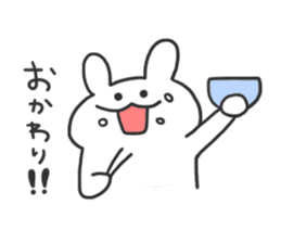 daily phrase with rabbit&food sticker #11295172