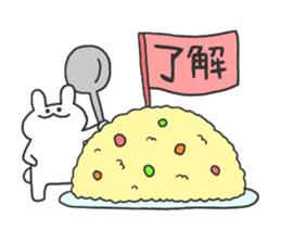 daily phrase with rabbit&food sticker #11295175