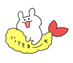 daily phrase with rabbit&food sticker #11295178
