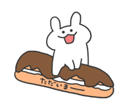 daily phrase with rabbit&food sticker #11295179