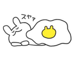 daily phrase with rabbit&food sticker #11295183
