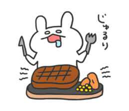 daily phrase with rabbit&food sticker #11295185