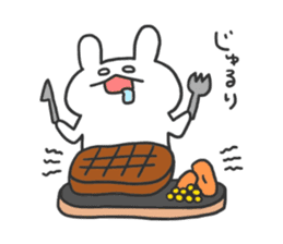 daily phrase with rabbit&food sticker #11295185