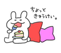daily phrase with rabbit&food sticker #11295186