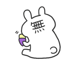 daily phrase with rabbit&food sticker #11295187