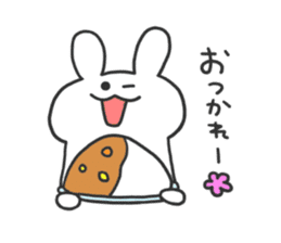 daily phrase with rabbit&food sticker #11295188