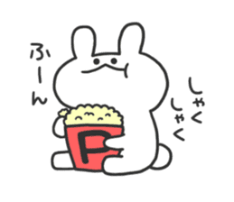 daily phrase with rabbit&food sticker #11295189