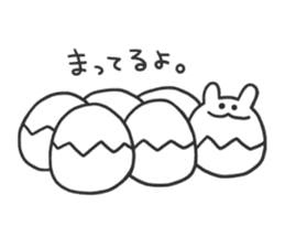 daily phrase with rabbit&food sticker #11295191
