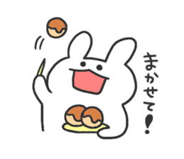 daily phrase with rabbit&food sticker #11295192