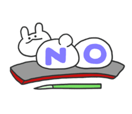 daily phrase with rabbit&food sticker #11295195