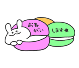 daily phrase with rabbit&food sticker #11295197