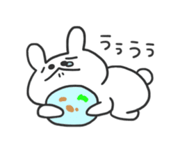daily phrase with rabbit&food sticker #11295198