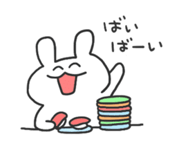 daily phrase with rabbit&food sticker #11295199