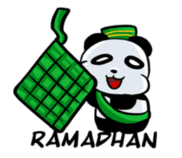 Panda Ramadhan Mubarak - English sticker #11295922