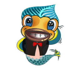 Funny Mermaid Boy sticker #11296029