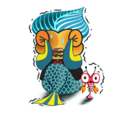 Funny Mermaid Boy sticker #11296036