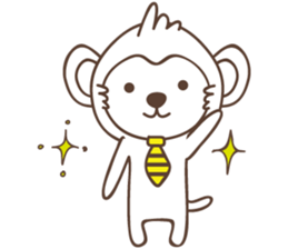 white business monkey sticker #11296600