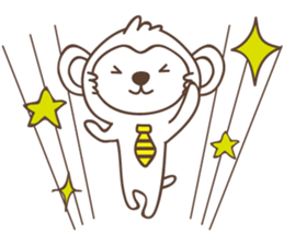white business monkey sticker #11296601