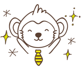 white business monkey sticker #11296603