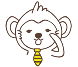 white business monkey sticker #11296604