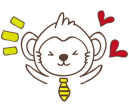 white business monkey sticker #11296605