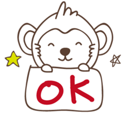 white business monkey sticker #11296606