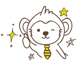 white business monkey sticker #11296607