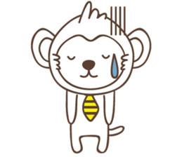 white business monkey sticker #11296608