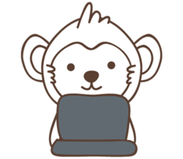 white business monkey sticker #11296609