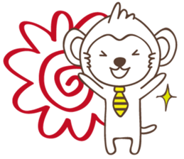 white business monkey sticker #11296610