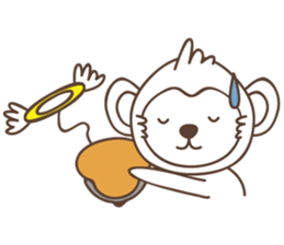white business monkey sticker #11296611