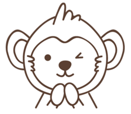 white business monkey sticker #11296612