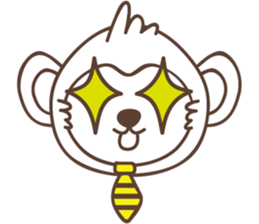 white business monkey sticker #11296613